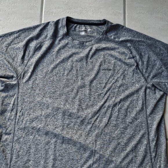 Mens Eddie Bauer Motion Free Dry Active Shirt Tall Extra Large TXL Gray Grey - Picture 2 of 2